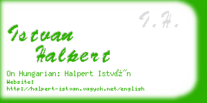 istvan halpert business card